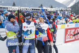 03.03.2023, Planica, Slovenia (SLO): Jonas Dobler (GER), Friedrich Moch (GER), Clement Parisse (FRA), (l-r)  - FIS nordic world ski championships cross-country, relay men, Planica (SLO). www.nordicfocus.com. © Thibaut/NordicFocus. Every downloaded picture is fee-liable.