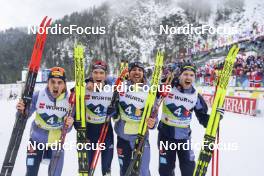 03.03.2023, Planica, Slovenia (SLO): Janosch Brugger (GER), Friedrich Moch (GER), Jonas Dobler (GER), Albert Kuchler (GER), (l-r)  - FIS nordic world ski championships cross-country, relay men, Planica (SLO). www.nordicfocus.com. © Thibaut/NordicFocus. Every downloaded picture is fee-liable.