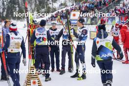 03.03.2023, Planica, Slovenia (SLO): Albert Kuchler (GER), Hunter Wonders (USA), Ben Ogden (USA), Friedrich Moch (GER), (l-r)  - FIS nordic world ski championships cross-country, relay men, Planica (SLO). www.nordicfocus.com. © Thibaut/NordicFocus. Every downloaded picture is fee-liable.