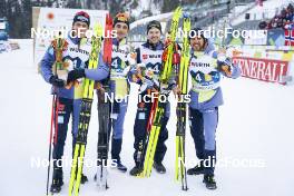 03.03.2023, Planica, Slovenia (SLO): Friedrich Moch (GER), Janosch Brugger (GER), Albert Kuchler (GER), Jonas Dobler (GER), (l-r)  - FIS nordic world ski championships cross-country, relay men, Planica (SLO). www.nordicfocus.com. © Thibaut/NordicFocus. Every downloaded picture is fee-liable.