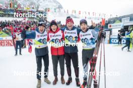 03.03.2023, Planica, Slovenia (SLO): Antoine Cyr (CAN), Xavier Mckeever (CAN), Graham Ritchie (CAN), Olivier Leveille (CAN), (l-r)  - FIS nordic world ski championships cross-country, relay men, Planica (SLO). www.nordicfocus.com. © Modica/NordicFocus. Every downloaded picture is fee-liable.