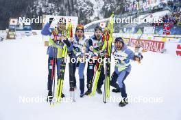 03.03.2023, Planica, Slovenia (SLO): Friedrich Moch (GER), Janosch Brugger (GER), Albert Kuchler (GER), Jonas Dobler (GER), (l-r)  - FIS nordic world ski championships cross-country, relay men, Planica (SLO). www.nordicfocus.com. © Thibaut/NordicFocus. Every downloaded picture is fee-liable.