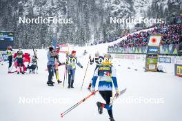 02.03.2023, Planica, Slovenia (SLO): Pia Fink (GER), Laura Gimmler (GER), Katharina Hennig (GER), Victoria Carl (GER), (l-r)  - FIS nordic world ski championships cross-country, relay women, Planica (SLO). www.nordicfocus.com. © Thibaut/NordicFocus. Every downloaded picture is fee-liable.