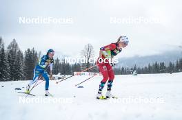 02.03.2023, Planica, Slovenia (SLO): Kerttu Niskanen (FIN), Katharina Hennig (GER), (l-r)  - FIS nordic world ski championships cross-country, relay women, Planica (SLO). www.nordicfocus.com. © Modica/NordicFocus. Every downloaded picture is fee-liable.