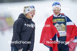 02.03.2023, Planica, Slovenia (SLO): Jessie Diggins (USA), Ingvild Flugstad Oestberg (NOR), (l-r)  - FIS nordic world ski championships cross-country, relay women, Planica (SLO). www.nordicfocus.com. © Thibaut/NordicFocus. Every downloaded picture is fee-liable.