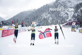 02.03.2023, Planica, Slovenia (SLO): Tiril Udnes Weng (NOR), Astrid Oeyre Slind (NOR), Ingvild Flugstad Oestberg (NOR), (l-r)  - FIS nordic world ski championships cross-country, relay women, Planica (SLO). www.nordicfocus.com. © Thibaut/NordicFocus. Every downloaded picture is fee-liable.