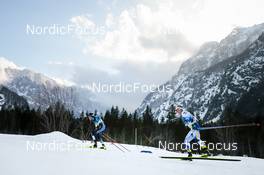 24.02.2023, Planica, Slovenia (SLO): Friedrich Moch (GER), Jens Burman (SWE), (l-r)  - FIS nordic world ski championships cross-country, skiathlon men, Planica (SLO). www.nordicfocus.com. © Modica/NordicFocus. Every downloaded picture is fee-liable.