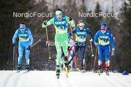 24.02.2023, Planica, Slovenia (SLO): Simone Dapra (ITA), Snorri Eythor Einarsson (ISL), (l-r)  - FIS nordic world ski championships cross-country, skiathlon men, Planica (SLO). www.nordicfocus.com. © Modica/NordicFocus. Every downloaded picture is fee-liable.