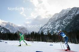 24.02.2023, Planica, Slovenia (SLO): Thomas Maloney Westgaard (IRL), Gus Schumacher (USA), (l-r)  - FIS nordic world ski championships cross-country, skiathlon men, Planica (SLO). www.nordicfocus.com. © Modica/NordicFocus. Every downloaded picture is fee-liable.