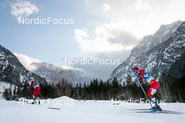 24.02.2023, Planica, Slovenia (SLO): Simen Hegstad Krueger (NOR), Sjur Roethe (NOR), (l-r)  - FIS nordic world ski championships cross-country, skiathlon men, Planica (SLO). www.nordicfocus.com. © Modica/NordicFocus. Every downloaded picture is fee-liable.