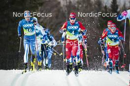 24.02.2023, Planica, Slovenia (SLO): Iivo Niskanen (FIN), Simen Hegstad Krueger (NOR), Sjur Roethe (NOR), (l-r)  - FIS nordic world ski championships cross-country, skiathlon men, Planica (SLO). www.nordicfocus.com. © Modica/NordicFocus. Every downloaded picture is fee-liable.