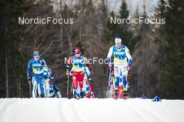 24.02.2023, Planica, Slovenia (SLO): Iivo Niskanen (FIN), Simen Hegstad Krueger (NOR), Calle Halfvarsson (SWE), (l-r)  - FIS nordic world ski championships cross-country, skiathlon men, Planica (SLO). www.nordicfocus.com. © Modica/NordicFocus. Every downloaded picture is fee-liable.