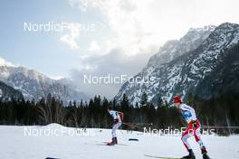 24.02.2023, Planica, Slovenia (SLO): Beda Klee (SUI), Roman Furger (SUI), (l-r)  - FIS nordic world ski championships cross-country, skiathlon men, Planica (SLO). www.nordicfocus.com. © Modica/NordicFocus. Every downloaded picture is fee-liable.