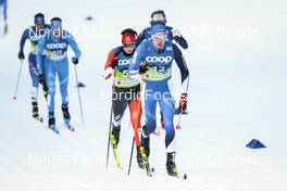 24.02.2023, Planica, Slovenia (SLO): Xavier Mckeever (CAN), Alvar Johannes Alev (EST), (l-r)  - FIS nordic world ski championships cross-country, skiathlon men, Planica (SLO). www.nordicfocus.com. © Modica/NordicFocus. Every downloaded picture is fee-liable.