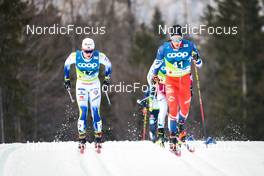 24.02.2023, Planica, Slovenia (SLO): Eric Rosjoe (SWE), Adam Fellner (CZE), (l-r)  - FIS nordic world ski championships cross-country, skiathlon men, Planica (SLO). www.nordicfocus.com. © Modica/NordicFocus. Every downloaded picture is fee-liable.