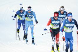 24.02.2023, Planica, Slovenia (SLO): Vitaliy Pukhkalo (KAZ), Simone Dapra (ITA), (l-r)  - FIS nordic world ski championships cross-country, skiathlon men, Planica (SLO). www.nordicfocus.com. © Modica/NordicFocus. Every downloaded picture is fee-liable.