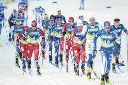 24.02.2023, Planica, Slovenia (SLO): Clement Parisse (FRA), Hugo Lapalus (FRA), (l-r)  - FIS nordic world ski championships cross-country, skiathlon men, Planica (SLO). www.nordicfocus.com. © Modica/NordicFocus. Every downloaded picture is fee-liable.