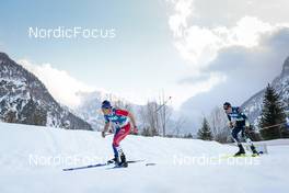 24.02.2023, Planica, Slovenia (SLO): Clement Parisse (FRA), Friedrich Moch (GER), (l-r)  - FIS nordic world ski championships cross-country, skiathlon men, Planica (SLO). www.nordicfocus.com. © Modica/NordicFocus. Every downloaded picture is fee-liable.