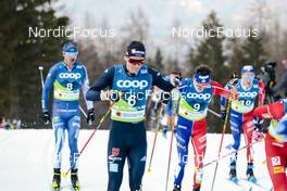 24.02.2023, Planica, Slovenia (SLO): Friedrich Moch (GER), Hugo Lapalus (FRA), (l-r)  - FIS nordic world ski championships cross-country, skiathlon men, Planica (SLO). www.nordicfocus.com. © Modica/NordicFocus. Every downloaded picture is fee-liable.