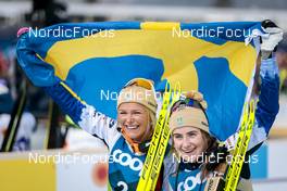 25.02.2023, Planica, Slovenia (SLO): Frida Karlsson (SWE), Ebba Andersson (SWE), (l-r)  - FIS nordic world ski championships cross-country, skiathlon women, Planica (SLO). www.nordicfocus.com. © Modica/NordicFocus. Every downloaded picture is fee-liable.