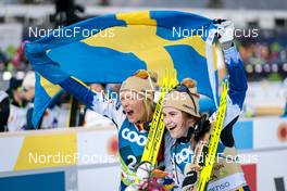 25.02.2023, Planica, Slovenia (SLO): Frida Karlsson (SWE), Ebba Andersson (SWE), (l-r)  - FIS nordic world ski championships cross-country, skiathlon women, Planica (SLO). www.nordicfocus.com. © Modica/NordicFocus. Every downloaded picture is fee-liable.