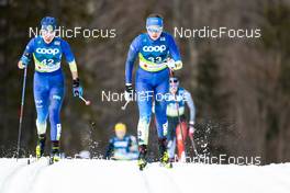 25.02.2023, Planica, Slovenia (SLO): Aisha Rakisheva (KAZ), Kseniya Shalygina (KAZ), (l-r)  - FIS nordic world ski championships cross-country, skiathlon women, Planica (SLO). www.nordicfocus.com. © Modica/NordicFocus. Every downloaded picture is fee-liable.
