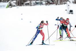 26.02.2023, Planica, Slovenia (SLO): Melissa Gal (FRA), Dahria Beatty (CAN), (l-r)  - FIS nordic world ski championships cross-country, team sprint, Planica (SLO). www.nordicfocus.com. © Modica/NordicFocus. Every downloaded picture is fee-liable.
