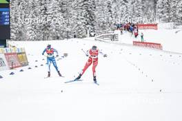 26.02.2023, Planica, Slovenia (SLO): Krista Parmakoski (FIN), Nadine Faehndrich (SUI), (l-r)  - FIS nordic world ski championships cross-country, team sprint, Planica (SLO). www.nordicfocus.com. © Modica/NordicFocus. Every downloaded picture is fee-liable.