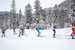 26.02.2023, Planica, Slovenia (SLO): Antoine Cyr (CAN), Ludek Seller (CZE), Calle Halfvarsson (SWE), Francesco De Fabiani (ITA), Renaud Jay (FRA), (l-r)  - FIS nordic world ski championships cross-country, team sprint, Planica (SLO). www.nordicfocus.com. © Modica/NordicFocus. Every downloaded picture is fee-liable.