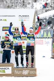26.02.2023, Planica, Slovenia (SLO): Richard Jouve (FRA), Renaud Jay (FRA), (l-r) - FIS nordic world ski championships cross-country, team sprint, Planica (SLO). www.nordicfocus.com. © Modica/NordicFocus. Every downloaded picture is fee-liable.