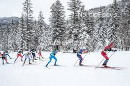 26.02.2023, Planica, Slovenia (SLO): Antoine Cyr (CAN), Niilo Moilanen (FIN), James Clinton Schoonmaker (USA), Maciej Starega (POL), Francesco De Fabiani (ITA), Renaud Jay (FRA), Paal Golberg (NOR), (l-r)  - FIS nordic world ski championships cross-country, team sprint, Planica (SLO). www.nordicfocus.com. © Modica/NordicFocus. Every downloaded picture is fee-liable.
