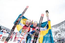 26.02.2023, Planica, Slovenia (SLO): Emma Ribom (SWE), Jonna Sundling (SWE), (l-r)  - FIS nordic world ski championships cross-country, team sprint, Planica (SLO). www.nordicfocus.com. © Modica/NordicFocus. Every downloaded picture is fee-liable.