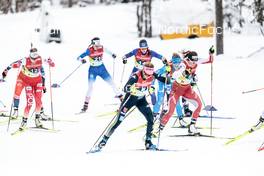26.02.2023, Planica, Slovenia (SLO): Weronika Kaleta (POL), Barbora Klementova (SVK), Darya Ryazhko (KAZ), Anja Weber (SUI), (l-r)  - FIS nordic world ski championships cross-country, team sprint, Planica (SLO). www.nordicfocus.com. © Modica/NordicFocus. Every downloaded picture is fee-liable.
