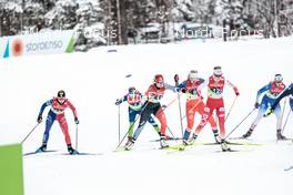 26.02.2023, Planica, Slovenia (SLO): Melissa Gal (FRA), Anja Mandeljc (SLO), Dahria Beatty (CAN), Weronika Kaleta (POL), Barbora Klementova (SVK), (l-r)  - FIS nordic world ski championships cross-country, team sprint, Planica (SLO). www.nordicfocus.com. © Modica/NordicFocus. Every downloaded picture is fee-liable.