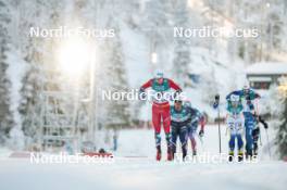 24.11.2023, Ruka, Finland (FIN): Harald Oestberg Amundsen (NOR), Richard Jouve (FRA), Emil Danielsson (SWE), (l-r)  - FIS world cup cross-country, individual sprint, Ruka (FIN). www.nordicfocus.com. © Modica/NordicFocus. Every downloaded picture is fee-liable.