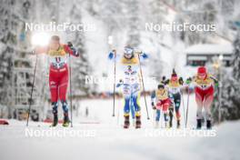 24.11.2023, Ruka, Finland (FIN): Kristine Stavaas Skistad (NOR), Jonna Sundling (SWE), Nadine Faehndrich (SUI), (l-r)  - FIS world cup cross-country, individual sprint, Ruka (FIN). www.nordicfocus.com. © Modica/NordicFocus. Every downloaded picture is fee-liable.