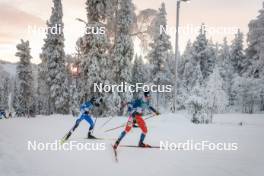 26.11.2023, Ruka, Finland (FIN): Kaarel Kasper Korge (EST), Adam Fellner (CZE), (l-r)  - FIS world cup cross-country, mass, Ruka (FIN). www.nordicfocus.com. © Modica/NordicFocus. Every downloaded picture is fee-liable.