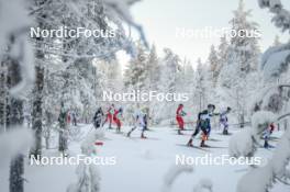 26.11.2023, Ruka, Finland (FIN): Moa Ilar (SWE), Lotta Udnes Weng (NOR), Victoria Carl (GER), (l-r)  - FIS world cup cross-country, mass, Ruka (FIN). www.nordicfocus.com. © Modica/NordicFocus. Every downloaded picture is fee-liable.