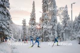 26.11.2023, Ruka, Finland (FIN): Perttu Hyvarinen (FIN), Miha Simenc (SLO), (l-r)  - FIS world cup cross-country, mass, Ruka (FIN). www.nordicfocus.com. © Modica/NordicFocus. Every downloaded picture is fee-liable.