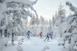 26.11.2023, Ruka, Finland (FIN): Margrethe Bergane (NOR), Novie Mccabe (USA), Alayna Sonnesyn (USA), (l-r)  - FIS world cup cross-country, mass, Ruka (FIN). www.nordicfocus.com. © Modica/NordicFocus. Every downloaded picture is fee-liable.