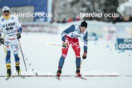 02.12.2023, Gaellivare, Sweden (SWE): Johan Haeggstroem (SWE), Adam Fellner (CZE), (l-r)  - FIS world cup cross-country, 10km, Gaellivare (SWE). www.nordicfocus.com. © Modica/NordicFocus. Every downloaded picture is fee-liable.