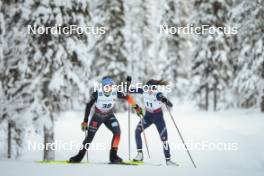 02.12.2023, Gaellivare, Sweden (SWE): Katharina Hennig (GER), Caterina Ganz (ITA), (l-r)  - FIS world cup cross-country, 10km, Gaellivare (SWE). www.nordicfocus.com. © Modica/NordicFocus. Every downloaded picture is fee-liable.