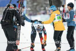 03.12.2023, Gaellivare, Sweden (SWE): Pia Fink (GER), Victoria Carl (GER), Katharina Hennig (GER), Laura Gimmler (GER), (l-r)  - FIS world cup cross-country, relay, Gaellivare (SWE). www.nordicfocus.com. © Modica/NordicFocus. Every downloaded picture is fee-liable.