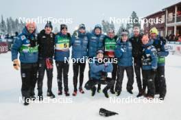 03.12.2023, Gaellivare, Sweden (SWE): Scott Patterson (USA), Gus Schumacher (USA), Ben Ogden (USA), Zanden Mcmullen (USA), (l-r)  - FIS world cup cross-country, relay, Gaellivare (SWE). www.nordicfocus.com. © Modica/NordicFocus. Every downloaded picture is fee-liable.