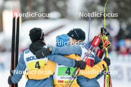 03.12.2023, Gaellivare, Sweden (SWE): Pia Fink (GER), Katharina Hennig (GER), Laura Gimmler (GER), (l-r)  - FIS world cup cross-country, relay, Gaellivare (SWE). www.nordicfocus.com. © Modica/NordicFocus. Every downloaded picture is fee-liable.