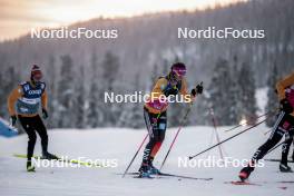 01.12.2023, Gaellivare, Sweden (SWE): Katharina Hennig (GER), Pia Fink (GER), Sophie Krehl (GER), Victoria Carl (GER), (l-r)  - FIS world cup cross-country, training, Gaellivare (SWE). www.nordicfocus.com. © Modica/NordicFocus. Every downloaded picture is fee-liable.