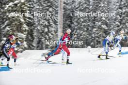 09.12.2023, Oestersund, Sweden (SWE): Sofie Krehl (GER), Katerina Janatova (CZE), Maria Hartz Melling (NOR), Linn Svahn (SWE), (l-r)  - FIS world cup cross-country, individual sprint, Oestersund (SWE). www.nordicfocus.com. © Proserpio/NordicFocus. Every downloaded picture is fee-liable.