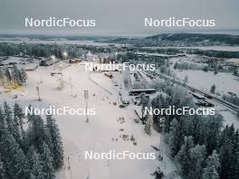 08.12.2023, Oestersund, Sweden (SWE): Aerial view of OestersundÕs stadium   - FIS world cup cross-country, training, Oestersund (SWE). www.nordicfocus.com. © Modica/NordicFocus. Every downloaded picture is fee-liable.