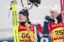 17.12.2023, Trondheim, Norway (NOR): Johannes Hoesflot Klaebo (NOR), Henrik Doennestad (NOR), (l-r)  - FIS world cup cross-country, 10km, Trondheim (NOR). www.nordicfocus.com. © Modica/NordicFocus. Every downloaded picture is fee-liable.