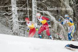 15.12.2023, Trondheim, Norway (NOR): Nadine Faehndrich (SUI), Linn Svahn (SWE), (l-r)  - FIS world cup cross-country, individual sprint, Trondheim (NOR). www.nordicfocus.com. © Modica/NordicFocus. Every downloaded picture is fee-liable.